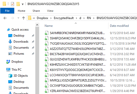 encrypted payroll folder