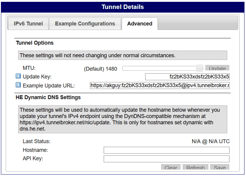 advanced tunnel details